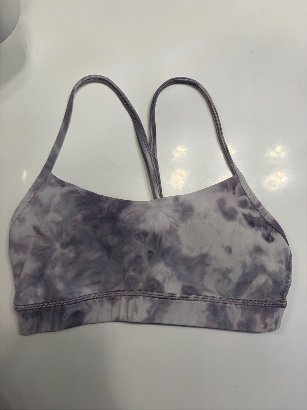 lululemon athletica Mauve Tie-Dye Thin-Strap Sports Bra